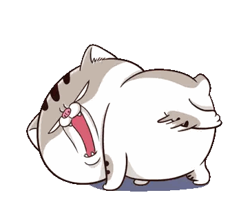 Cartoon Cat With Open Mouth Sticker