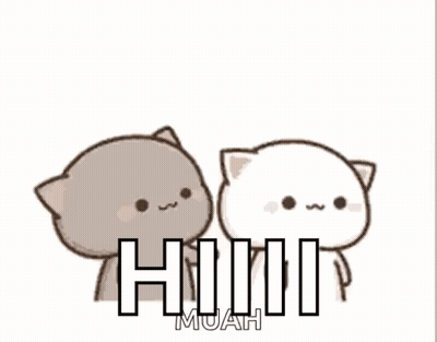 Cartoon Cat With Paw Print On Face GIF