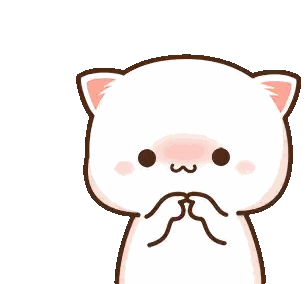 Cartoon Cat With Pink Nose Sticker