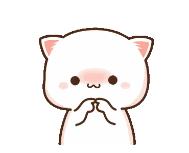 Cartoon Cat With Pink Nose And W On Face Sticker