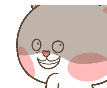 Cartoon Cat With Pink Nose Sticker