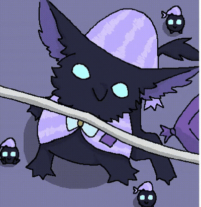 Cartoon Cat With Purple Hat GIF