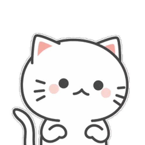 Cartoon Cat With Question Mark Sticker
