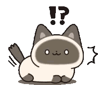 Cartoon Cat With Question Mark Sticker