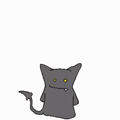 Cartoon Cat With Tail Giving Thumbs Up GIF