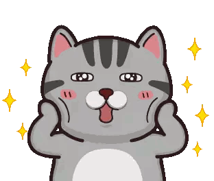 Cartoon Cat With Tongue Out And Stars Sticker