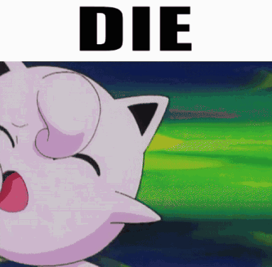Cartoon Cat With Word Die GIF