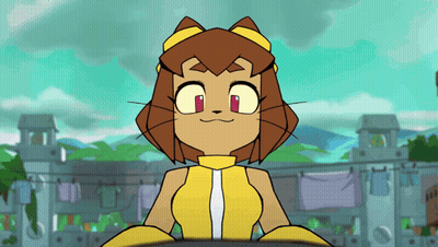 Cartoon Cat With Yellow Top GIF