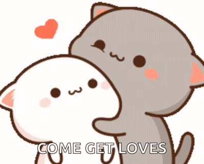Cartoon Cats Hugging Come Get Loves GIF