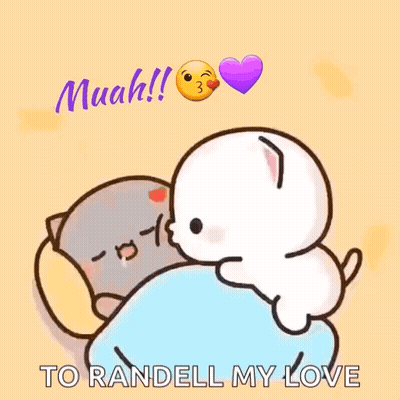 Cartoon Cats Hugging With Love Text GIF