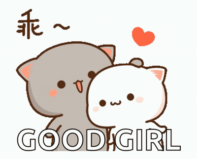Cartoon Cats Saying Good Girl GIF