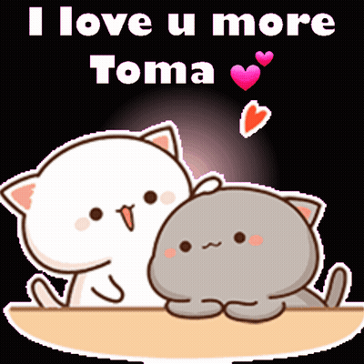Cartoon Cats Saying I Love U More Toma GIF