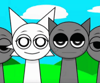 Cartoon Cats Standing Eyes Closed GIF
