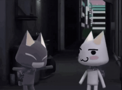 Cartoon Cats Standing Together GIF