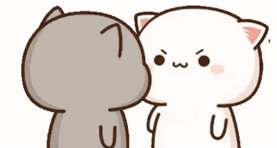 Cartoon Cats Standing Together GIF