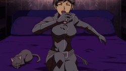 Cartoon Catwoman On The Bed GIF