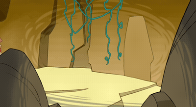 Cartoon Cave With Blue Vine GIF