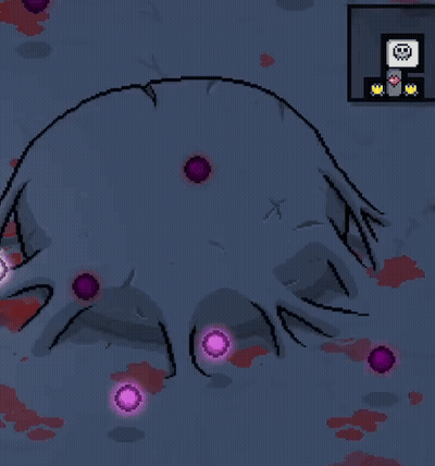 Cartoon Cave With Skulls And Purple Lights GIF