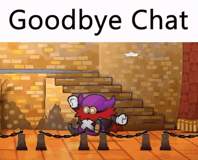 Cartoon Chained To Brick Wall Saying Goodbye Chat GIF