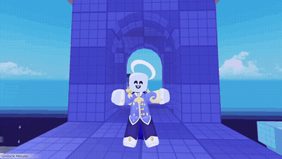 Cartoon Character At Blue Archway Unlock Mouse GIF