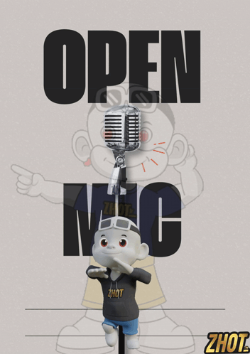 Cartoon Character At Open Mic GIF
