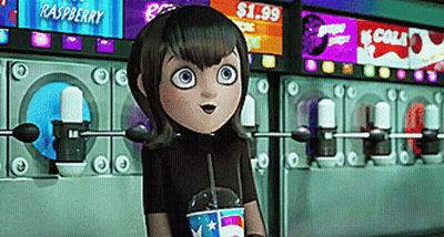 Cartoon Character At Raspberry Soda Machine GIF