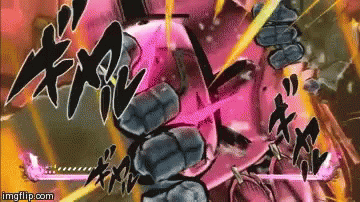 Cartoon Character Attacked By Pink Sword GIF