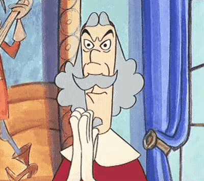 Cartoon Character Beard Mustache Making Funny Face GIF