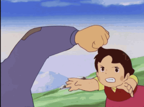 Cartoon Character Being Punched In Face GIF