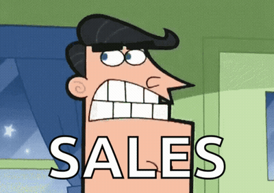 Cartoon Character Big Mouth Saying Sales GIF