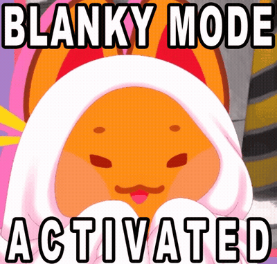 Cartoon Character Blanky Mode Activated GIF