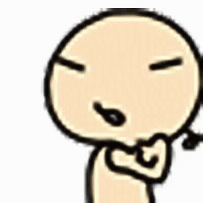 Cartoon Character Blowing Bubble Funny Face GIF