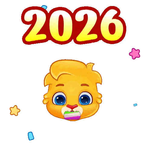 Cartoon Character Blowing Party Horn 2026 Sticker
