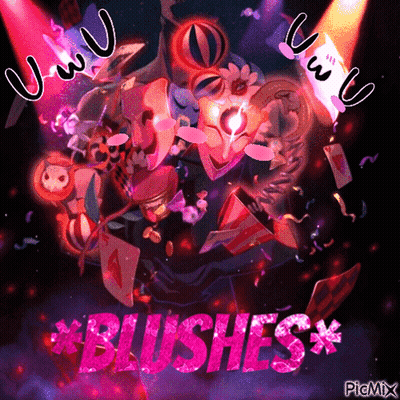 Cartoon Character Blushes GIF