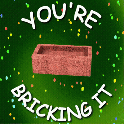 Cartoon Character Bricked Up Times 10 GIF
