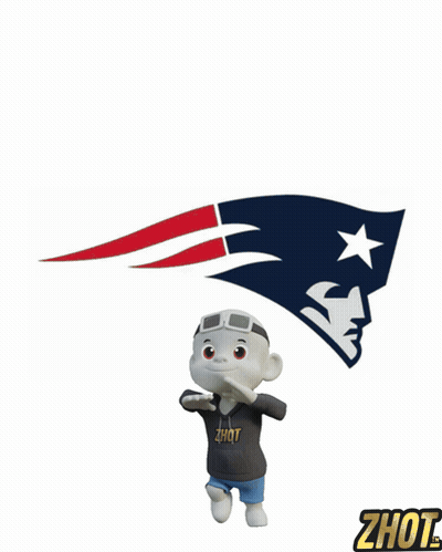 Cartoon Character By Patriots Flag GIF