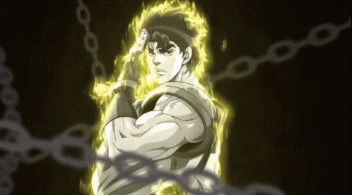 Cartoon Character Chained With Flames GIF
