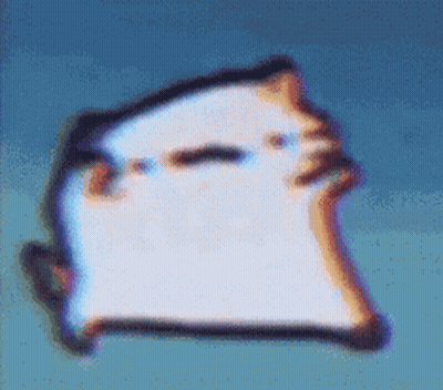Cartoon Character Close Up Blue Background GIF