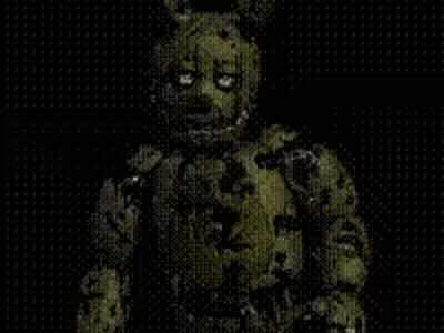 Cartoon Character Close Up In Dark Room GIF