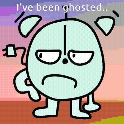 Cartoon Character Close Up On Blue Background GIF