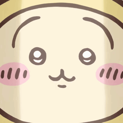 Cartoon Character Close Up Pink Cheeks GIF
