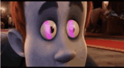 Cartoon Character Close Up Pink Eyes GIF
