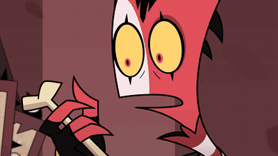 Cartoon Character Close Up With Big Eyes GIF