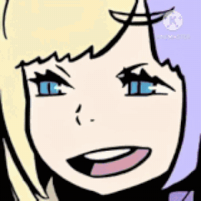 Cartoon Character Close Up With Blue Eyes And Smile GIF