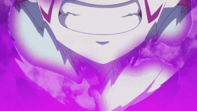 Cartoon Character Close Up With Purple Background GIF