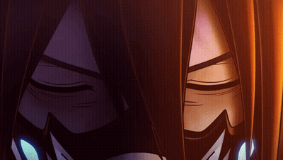Cartoon Character Close Up With Red Eyes
