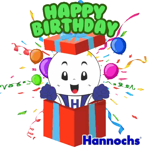 Cartoon Character Coming Out Of Gift Box Sticker