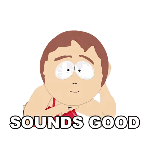 Cartoon Character Covering Ear Sounds Good Sticker