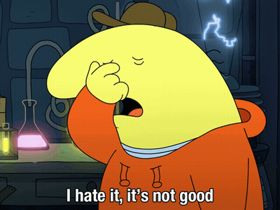Cartoon Character Covering Face I Hate It GIF