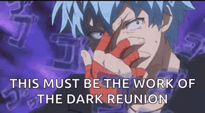 Cartoon Character Covering Face Saying This Must Be The Work Of The Dark Reunion GIF